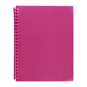 Marbig Clearview Refillable Display Book 20Poc Trans Pink