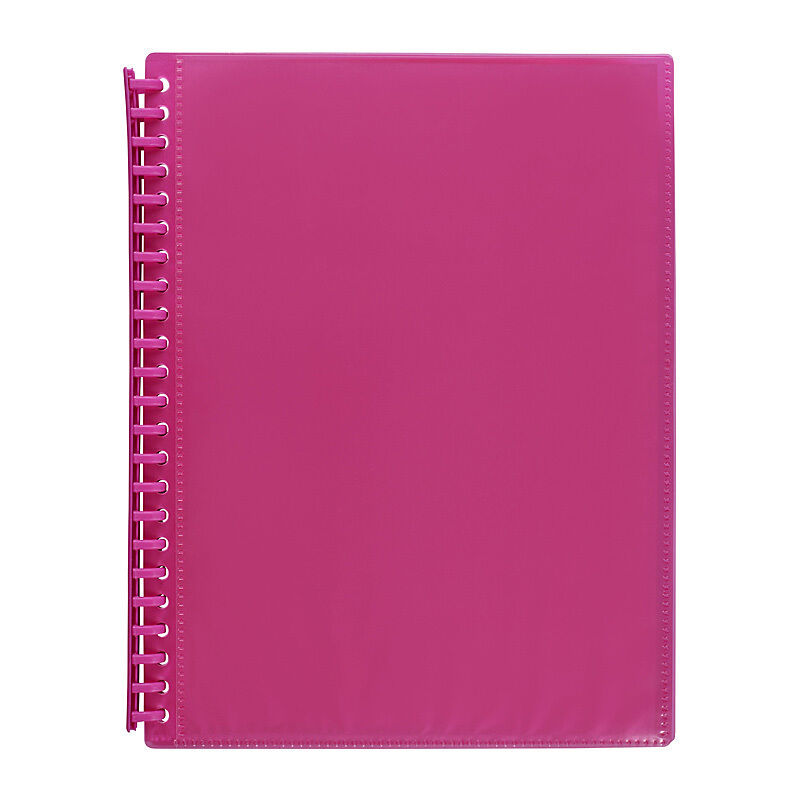 Marbig Clearview Refillable Display Book 20Poc Trans Pink