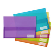 Marbig Polypick Foolscap Document Wallet Assorted