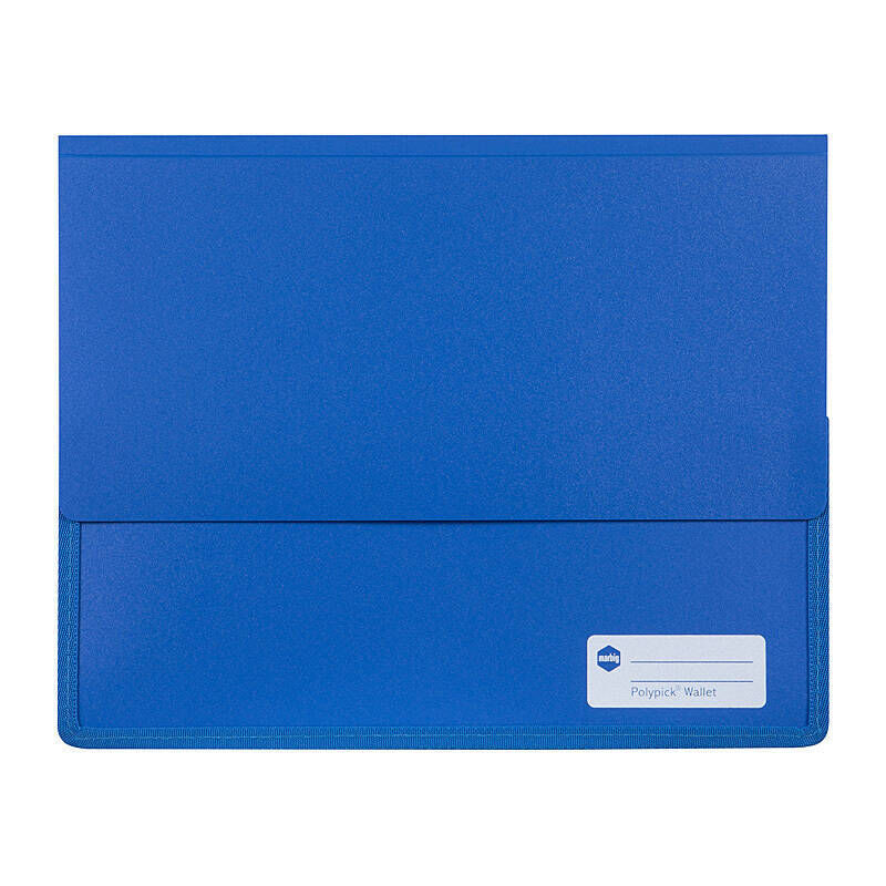 Marbig Polypick A4 Heavy Duty Document Wallet - Blue