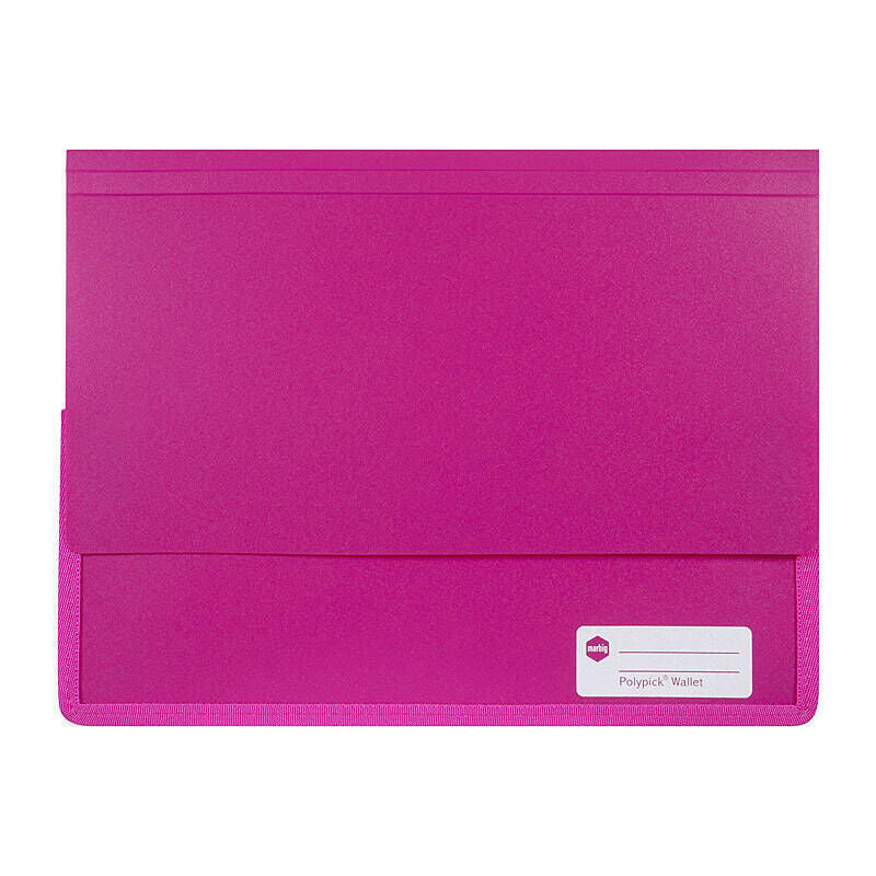 Marbig Polypick A4 Heavy Duty Document Wallet - Pink