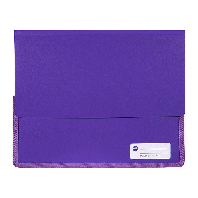 Marbig Polypick A4 Heavy Duty Document Wallet - Purple