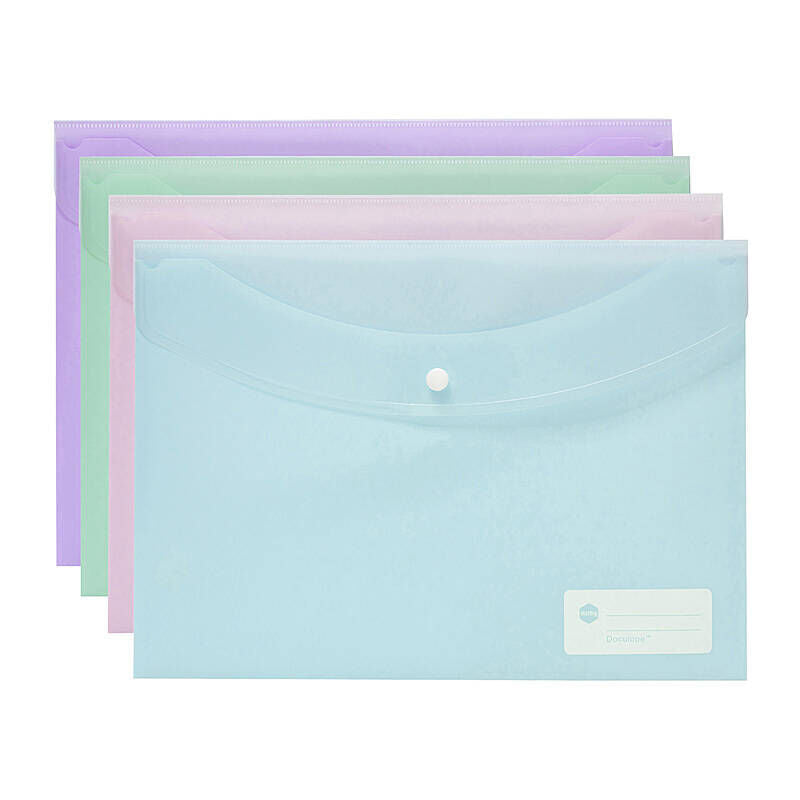 Marbig Doculope Document Wallet A4 Pastel - Assorted