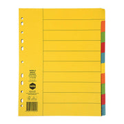 Marbig Indices & Dividers 10 Tabs Manilla A4 Extra Wide