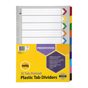 Marbig Indices & Divider 10 Tabs Reinforce A3 Portr