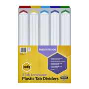Marbig Indices & Dividers 5 Tabs Reinforced A3 Landscape