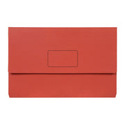 Marbig Slimpick Foolscap Document Wallet Bright - Red (Pack of 10)