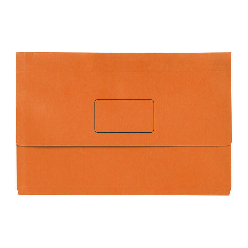 Marbig Slimpick Foolscap Document Wallet Bright Orang (Pack of 10)