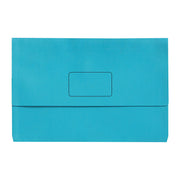Marbig Slimpick Foolscap Document Wallet Bright Marin (Pack of 10)
