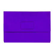 Marbig Slimpick Foolscap Document Wallet Bright - Purple (Pack of 10)