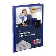 Marbig Professional Flexi Binder 2 Ring 20mm A4 Clear Front Blue