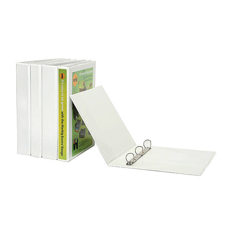 Marbig Clearview Insert Binder A5 25mm 2 D-Ring - White