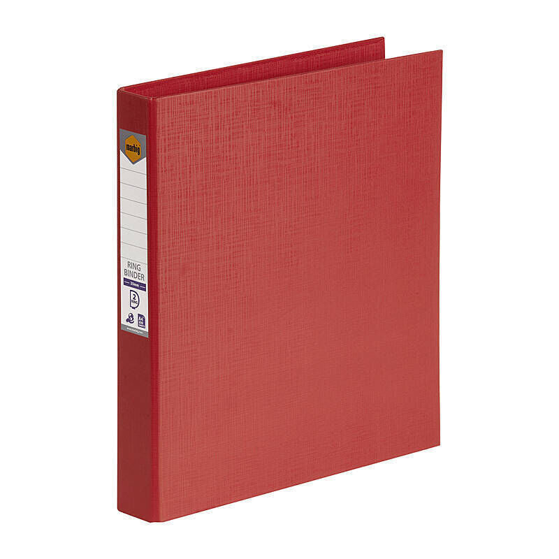 Marbig Ring Binder A4 25mm 2 D-Ring Pe Red