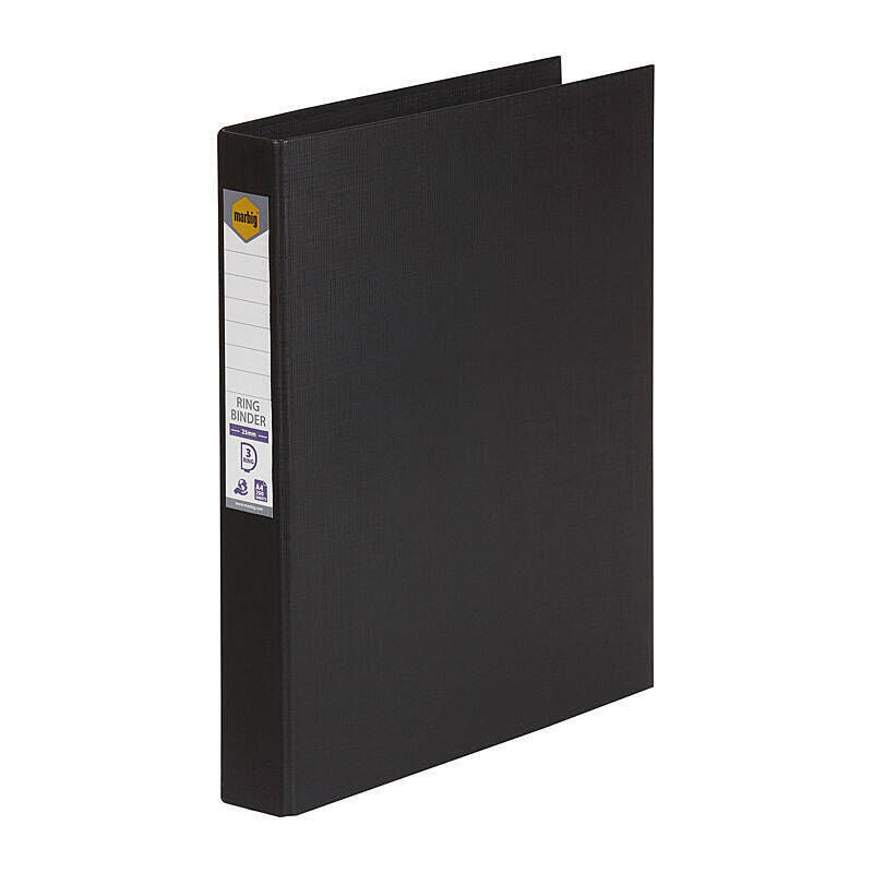Marbig Ring Binder A4 25mm 3D Pe - Black