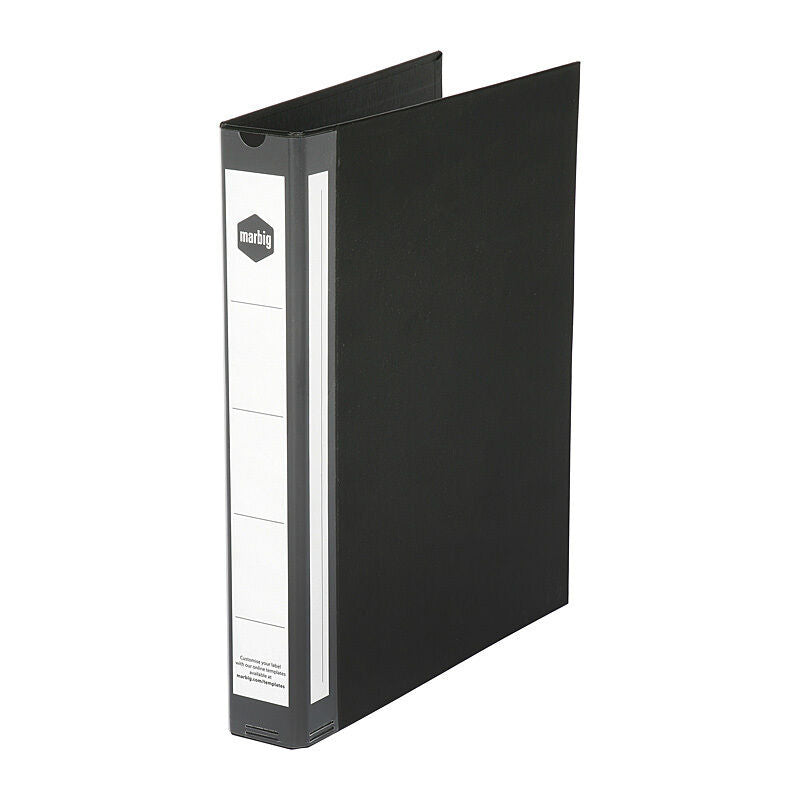 Marbig Ring Binder Deluxe A4 25mm 2 D-Ring Pe Black