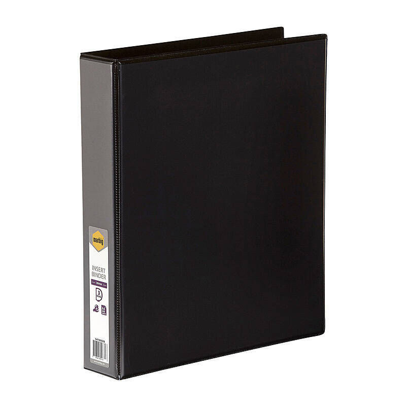 Marbig Clearview Insert Binder A4 38mm 3D - Black