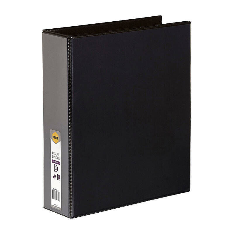 Marbig Clearview Insert Binder A4 50mm 2 D-Ring Black