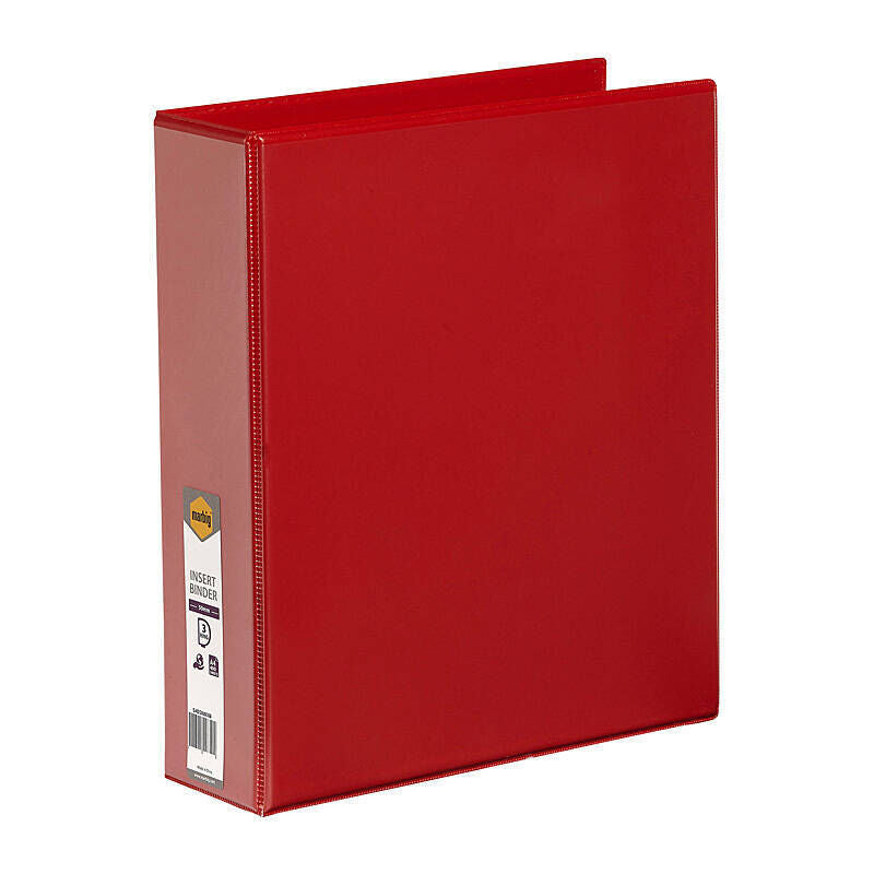 Marbig Clearview Insert Binder A4 50mm 3D - Red