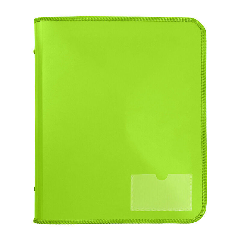 Marbig Zipper Binder W/ Tech Case 25mm 2 D-Ring Lime