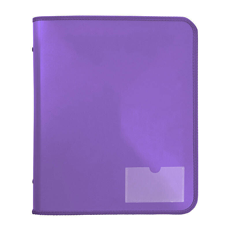 Marbig Zipper Binder W/ Tech Case 25mm 2 D-Ring Purple