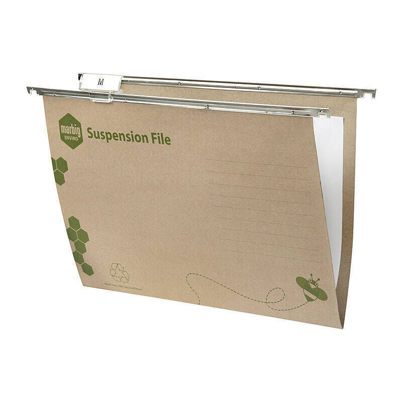 Marbig Enviro Suspension Files Complete Kraft (Pack of 10)