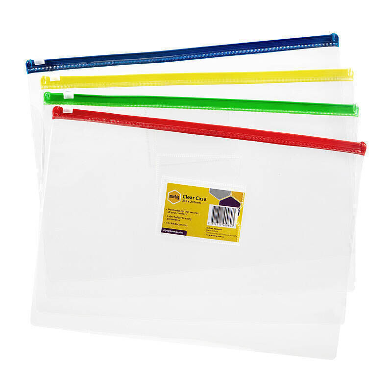 Marbig Clear Case A4 335X245mm - Assorted
