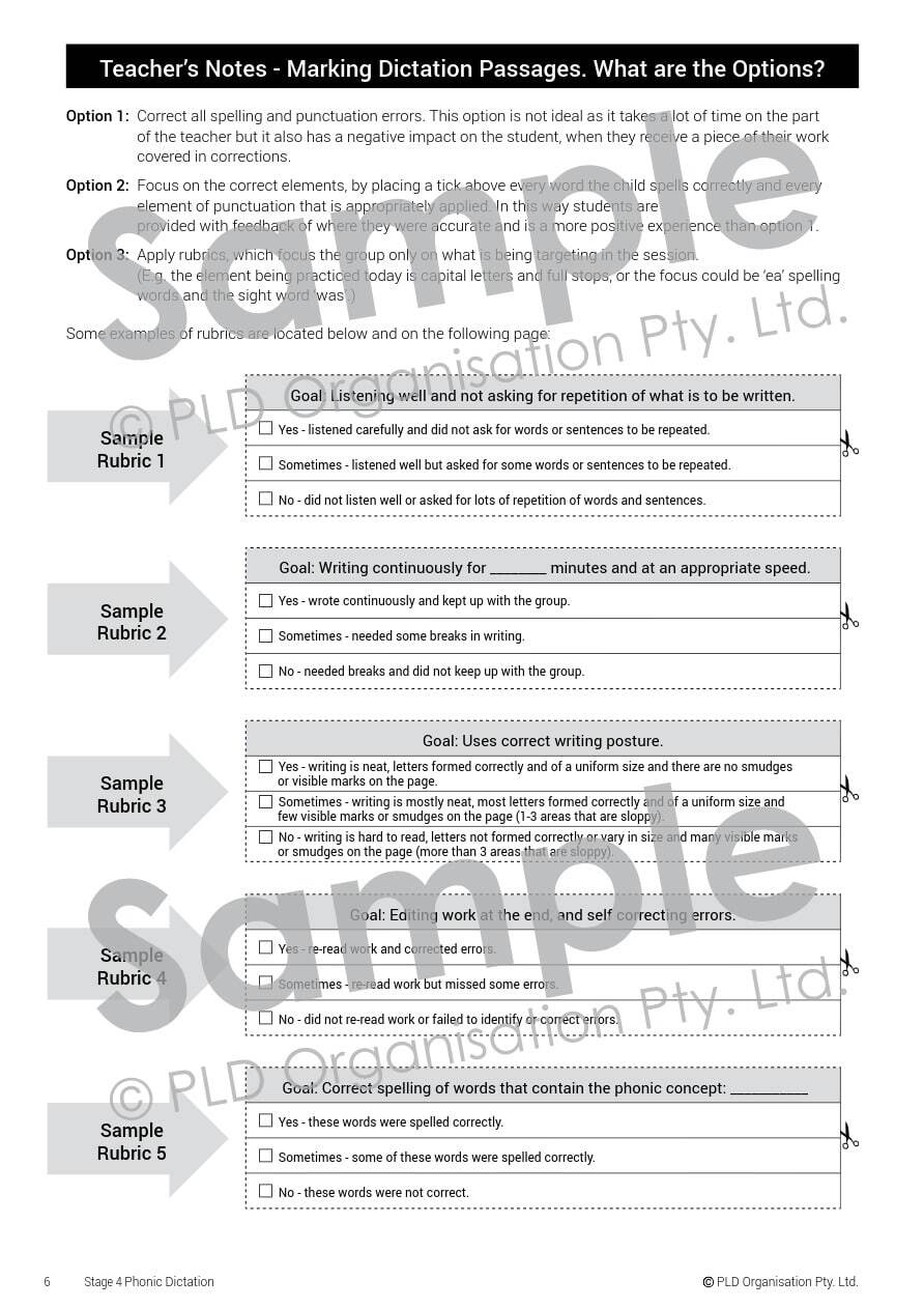 Phonic Dictation - Stage 4 (Revised Edition)