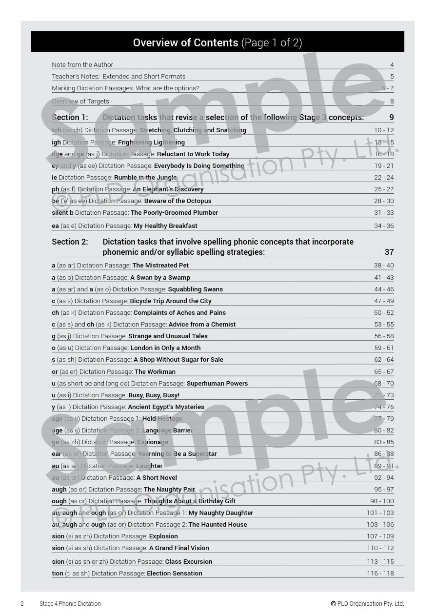 Phonic Dictation - Stage 4 (Revised Edition)