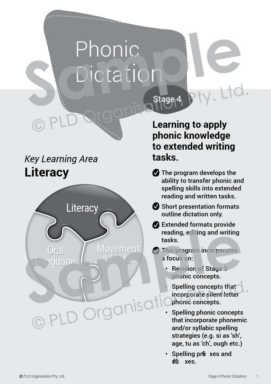 Phonic Dictation - Stage 4 (Revised Edition)
