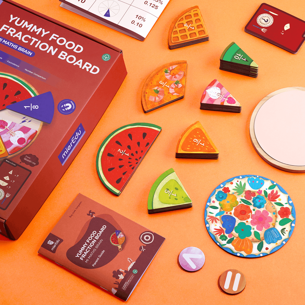 mierEdu MI Maths Brain - Yummy Food Fraction Board - view 3