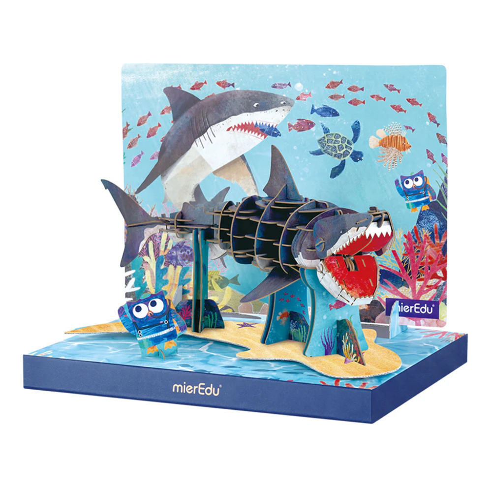 mierEdu Eco 3D Puzzle - Great White Shark Deluxe - view 2