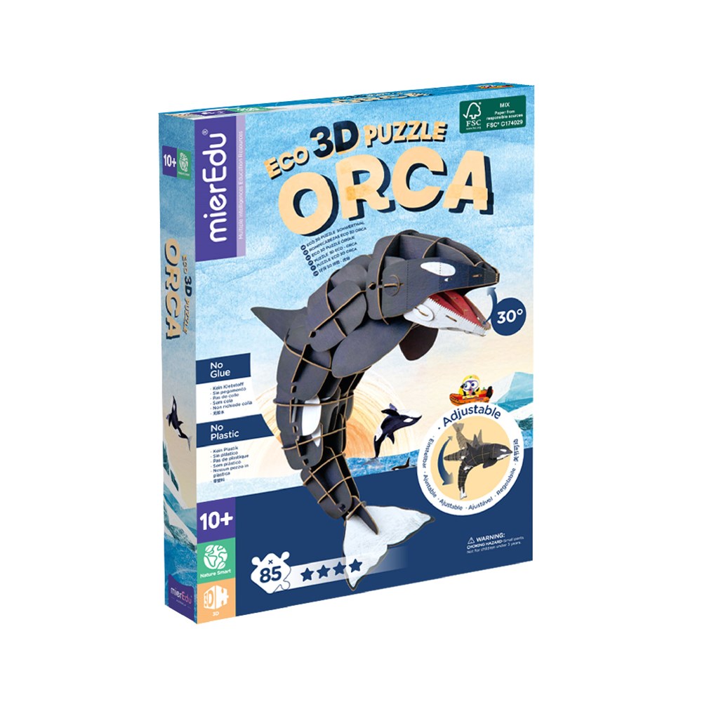 mierEdu Eco 3D Puzzle - Orca Deluxe