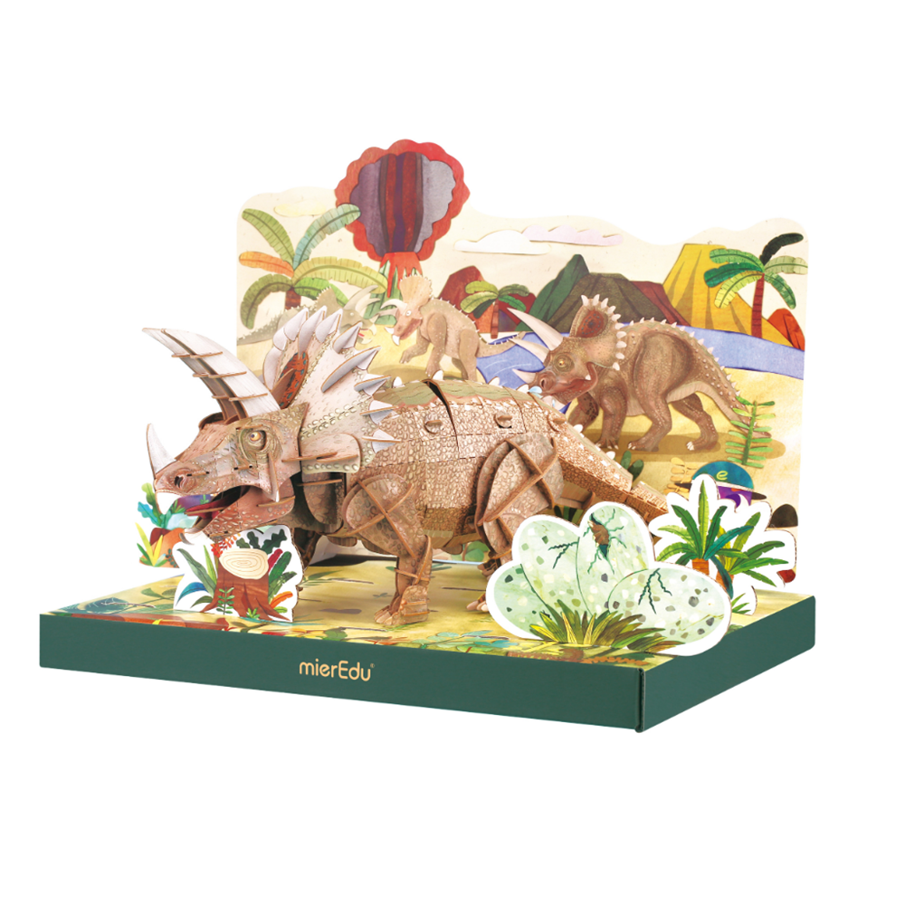 mierEdu Adjustable 3D Puzzle - Triceratops Deluxe - view 2