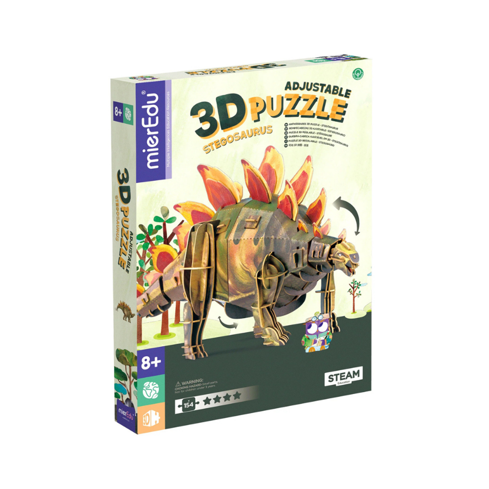 mierEdu Adjustable 3D Puzzle - Stegosaurus Deluxe