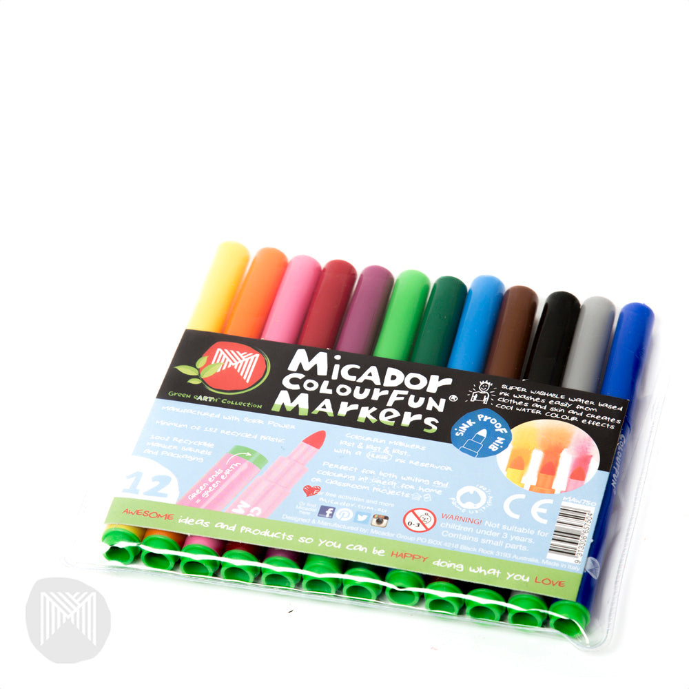 Micador Markers - Colourfun Medium Point: Assorted (Pack of 12)