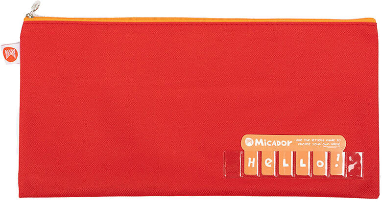 Micador Pencil Case - Name (340x170mm): Watermelon Red