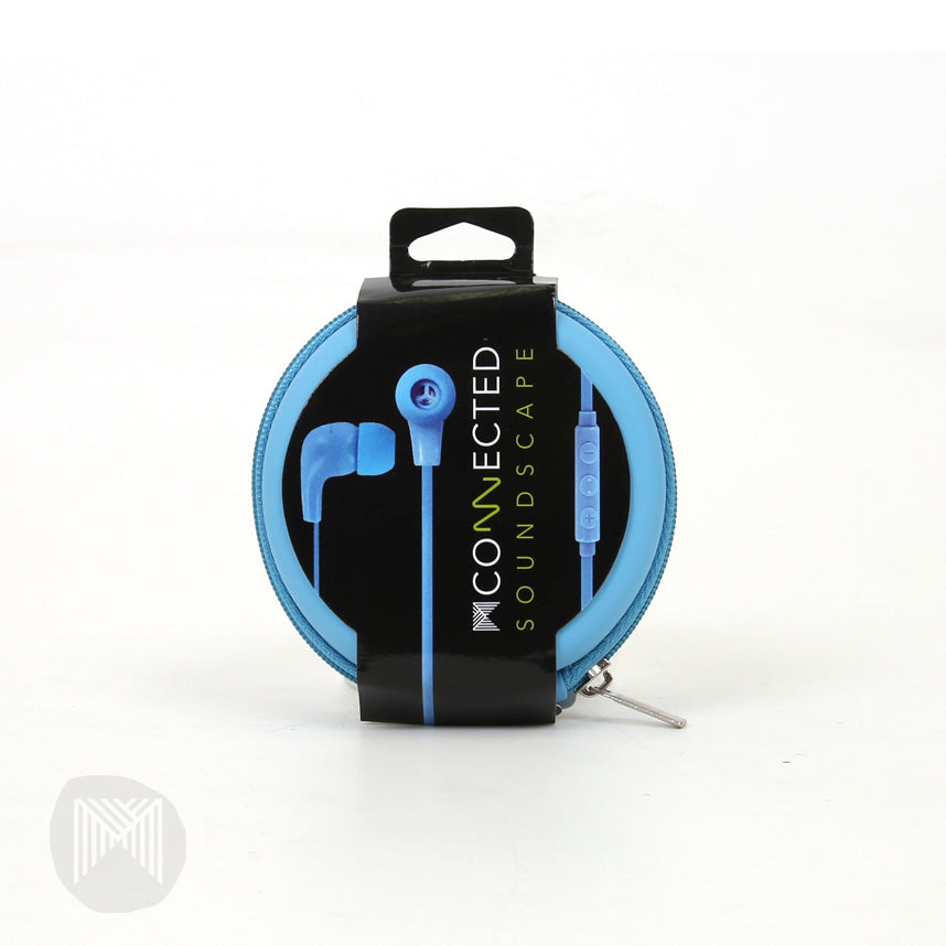 MConnected Earphones - Soundscape with Remote: Blue