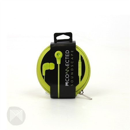MConnected Earphones - Soundscape with Remote: Green