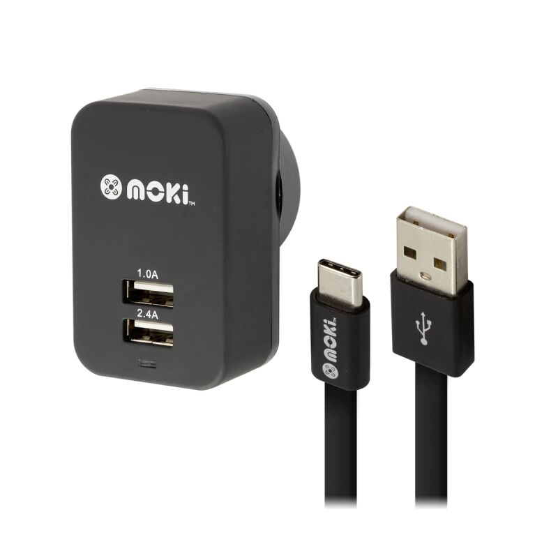 Moki USB-C Cable and Wall Charger Pack