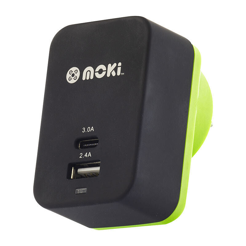 Moki Wall Charger Plus USB-C and USB-A