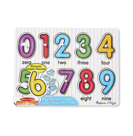 Peg Puzzle - See-Inside Numbers