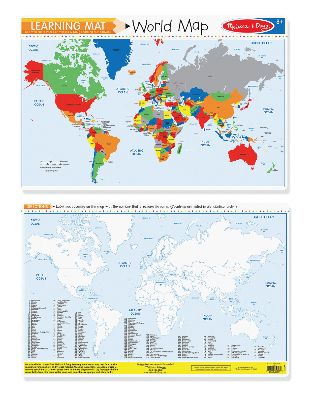 Colour-a-Mat - World Map