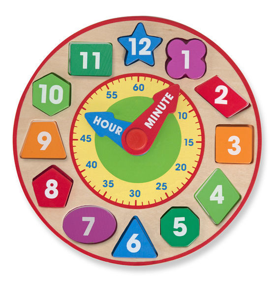 Wooden Shape Sorting Clock