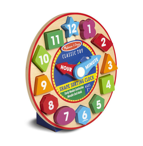 Wooden Shape Sorting Clock