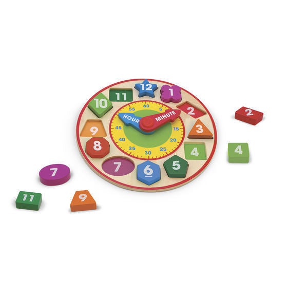 Wooden Shape Sorting Clock