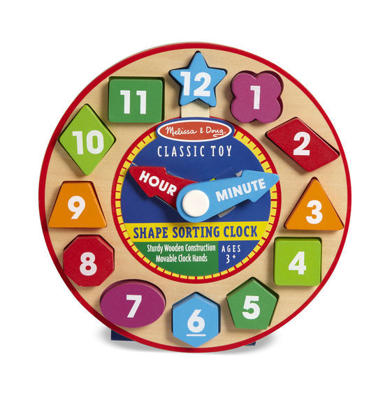 Wooden Shape Sorting Clock