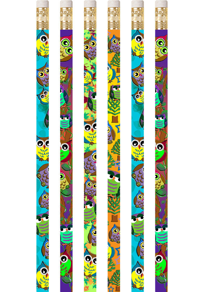 Owls & Frogs Pencils - Pack of 10