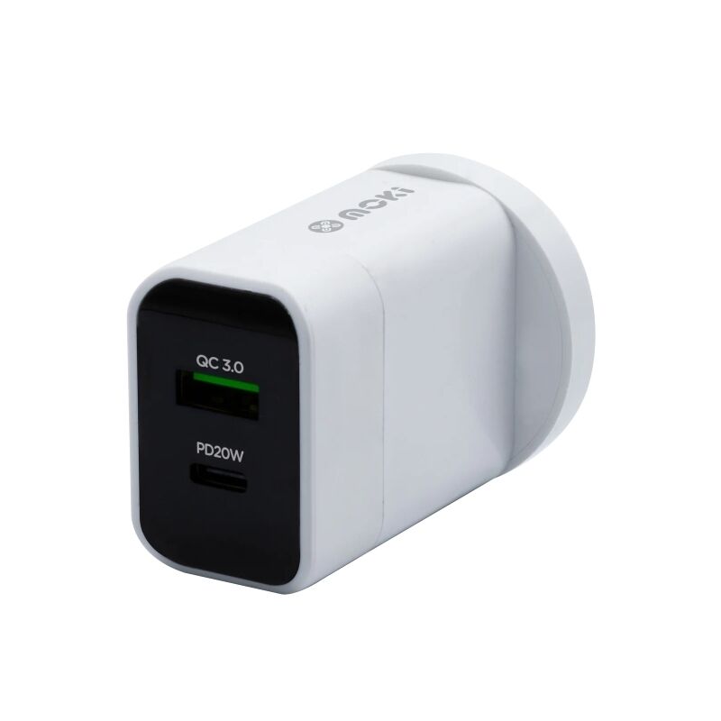 Moki PD & QC USB-A/C Wall Charger 20W [ACC PDWCUSB]