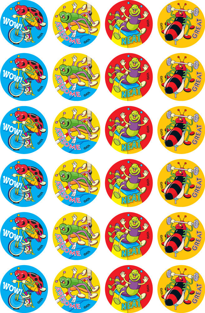Sporty Bugs Merit Stickers