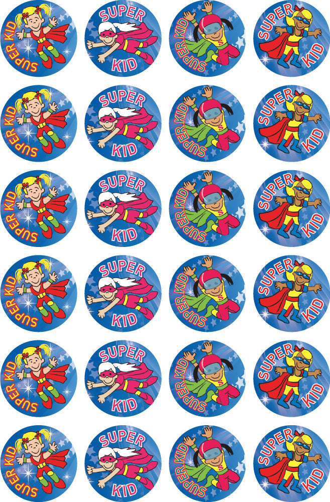 Super Kid (Girl) Merit Stickers (Previous Design)